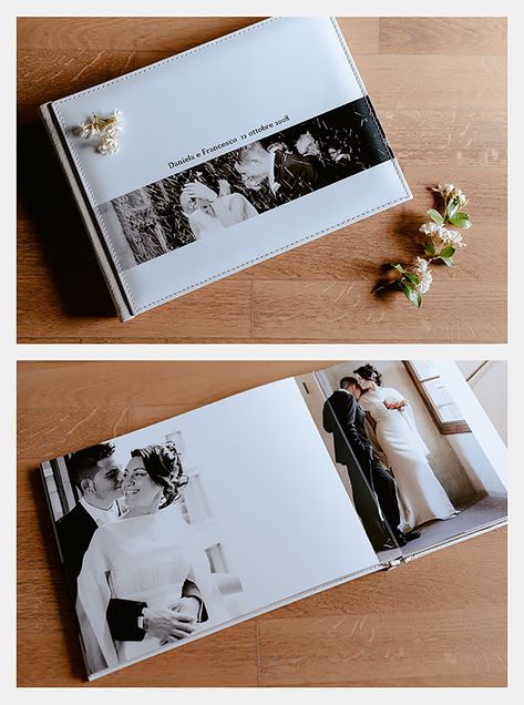 italian handmade wedding album Wedding Photo Album Book, Wedding Album Design Layout, Fine Art Wedding Album, Wedding Photo Album Layout, Marriage Album, Album Design Layout, Wedding Album Cover Design, Anniversary Photo Album, Italy Elopement