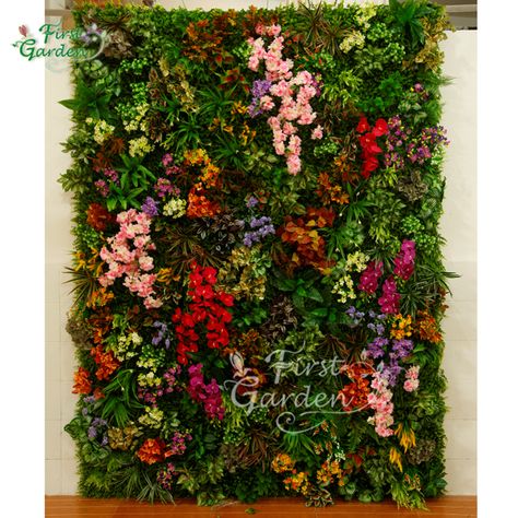 Vertical Garden Artificial Green Walls, Orchid Flower Decoration, Wall Panel Backdrop, Green Wall Decoration, Panel Backdrop, Artificial Vertical Garden, Fern Plants, Artificial Green Wall, Artificial Plant Wall