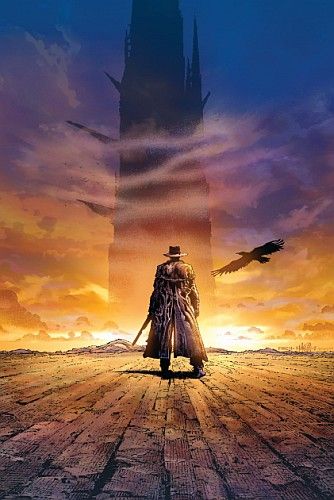 "The man in black fled across the desert, and the gunslinger followed." Gunslinger Dark Tower, Dark Tower Tattoo, Dark Tower Art, Roland Deschain, The Dark Tower Series, Jae Lee, The Dark Tower, King Book, Universe Art