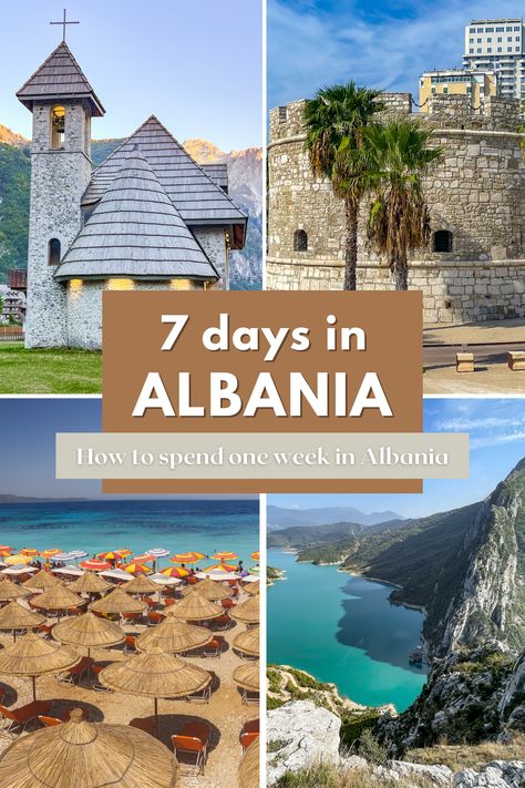 In this post, we’ve created a 7-day Albania road trip itinerary to help you make the most of your seven-day road trip in Albania.
From the breathtaking Lake Bovilla to the stunning Blue Eye, this route will give you a taste of the best of Albania.
You can read about: How to spend a week in Albania · Best places to visit in Albania · Best things to do in Albania · Theth, Tirana, Lake Bovilla, Durres, Berat, Blue Eye and much more · Hotel and itinerary recommendations #albania #albaniaroadtrip Things To Do In Albania, Albania 1 Week, Travel To Albania, Albania Places To Visit, Albania Bucket List, Albania Travel Places To Visit, Albania Theth, Albania Roadtrip, Albania Places