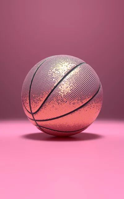 Handball, Pink Basketball Hoop, Girly Basketball Wallpaper, Pink Basketball Aesthetic, Basketball Classroom, Hoops Aesthetic, Nba Theme, Glitter Basketball, Cool Basketball Wallpapers
