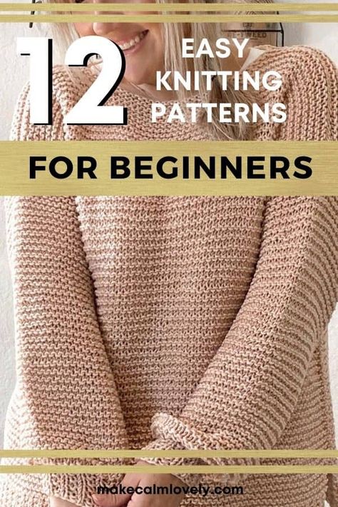 Knot Sweater Pattern, Basic Sweater Knitting Pattern, Chunky Knit Sweater Pattern Free, Chunky Yarn Knitting, Knitting Patterns For Sweaters, Simple Sweater Pattern, Chunky Sweater Pattern, Knitting Patterns For Beginners, Chunky Knit Sweater Pattern