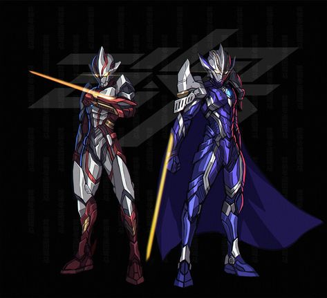 ArtStation - ULTRAMAN MEBIUS&UItraman Hikari, 3OK Ultraman Mebius, Sci Fi Outfit, Hero Clothes, Ultra Boys, Predator Alien Art, Ultraman Tiga, Monster Artwork, Japanese Superheroes, League Of Legends Game