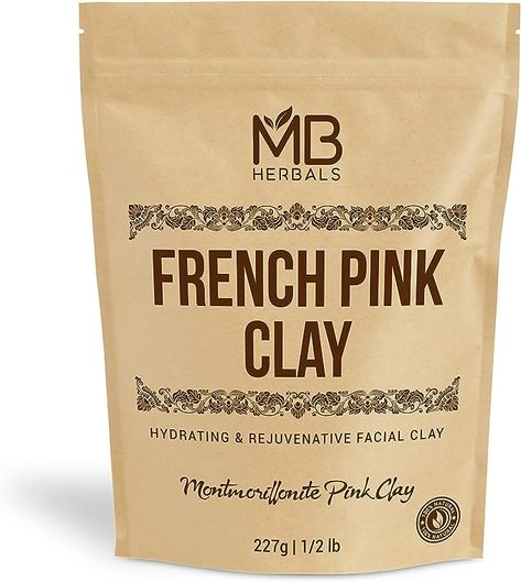 Amazon.com: MB Herbals French Pink Clay 8 oz / 0.5 LB | Montmorrillonite Pink Clay (French Rose Clay) | Mild, Hydrating Clay for Sensitive, Matured & Acne-Prone Skin - Packing May Vary : Beauty & Personal Care French Pink Clay, French Green Clay, French Pink, French Green, Sculpey Clay, Rose Clay, French Rose, Green Clay, Pink Clay