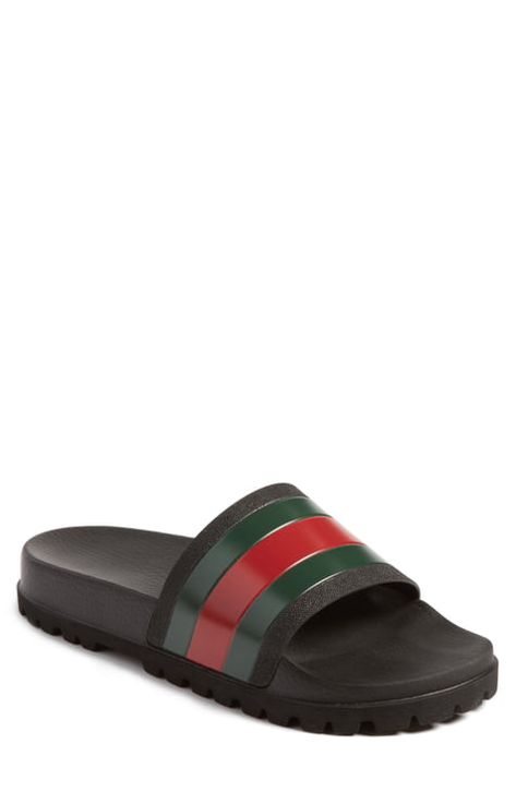 Gucci Mens Sandals, Gucci Slide, Best Sandals For Men, Sandal Men, Gucci Slides, Gucci Sandals, Slides Men, Beautiful Sandals, Gucci Fashion