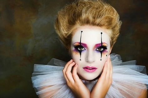 Harlequin Makeup, Extreme Make-up, Fete Emo, Carnaval Make-up, Circus Makeup, Mime Makeup, Make Carnaval, Dark Circus, Hur Man Målar