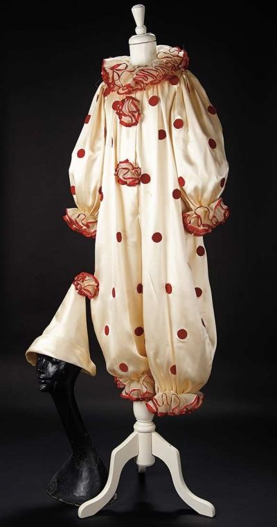 Love, Shirley Temple, Take Two: From Schoolgirl to Storybook: 44 Ivory Satin Clown Suit Worn by Shirley Temple Male Clown Outfit, Clown Wedding, Fancy Clown, Victorian Clown, Clown Jumpsuit, Retro Clown, Clown Fashion, Pierrot Costume, Clown Aesthetic