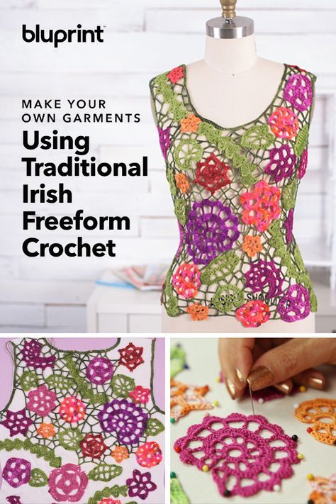 Irish Crochet Flowers Pattern, Crochet Animal Motifs Free Pattern, Crochet Paisley Free Pattern, Freeform Crochet Patterns Free Projects, Crochet Flowers Patterns Free, Free Form Crochet Patterns Tutorials, Freeform Crochet Top, Irish Flower Crochet, Freeform Crochet Patterns