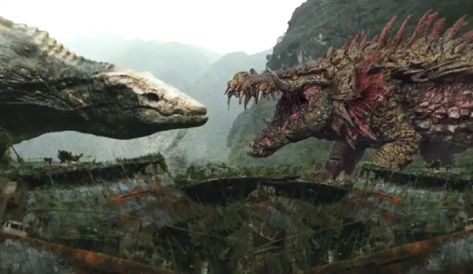 Giant Skull Crawler vs Lizzie Skull Island vs Rampage Fairy Tales, Lizzie Rampage, Skull Crawler, Skull Island, Tie Fighter, Fairytale Art, King Kong, Titanic, Godzilla