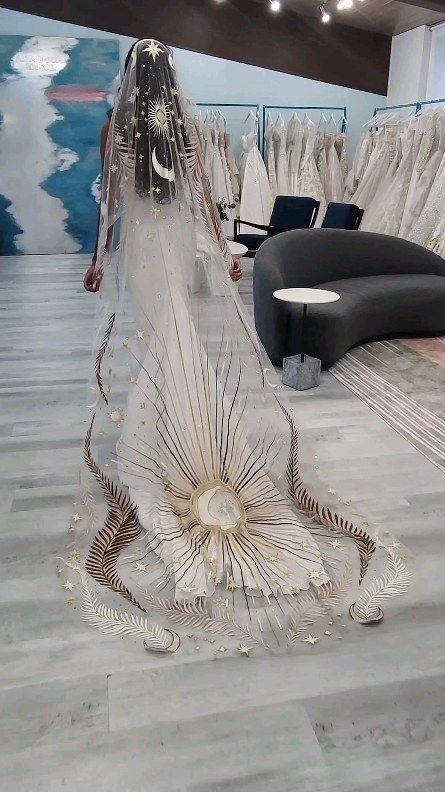 Here for the sun, the moon, and the stars. ✨️🌙 ... ... Bridal veil - wedding dresses - star veil - designer wedding dress - Utah bridal… | Instagram Star Veil, Alta Moda Bridal, The Moon And The Stars, Moon And The Stars, Designer Wedding Dress, A Line Wedding Dress, Designer Wedding, Bridal Veil, Veil