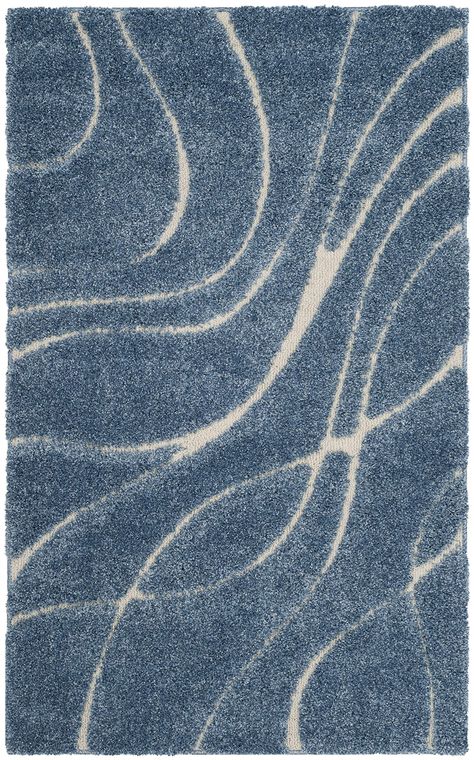 Art Deco Abstract, Carpet Texture, Safavieh Rug, Light Blue Rug, Rug Texture, Blue Carpet, Blue Texture, Abstract Waves, Textured Waves