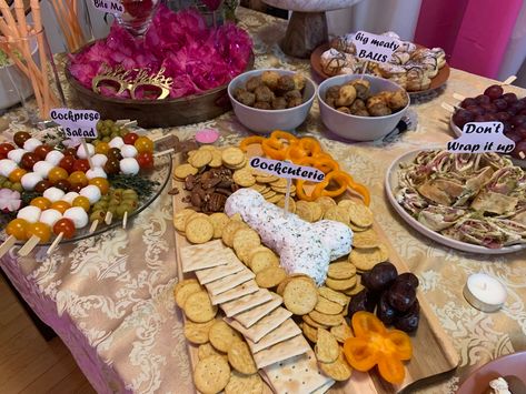 Bachelorette Snacks Appetizers, Pure Romance Bachelorette Party, Appetizer For Bachelorette Party, Charcuterie Board Ideas Bachelorette Party, Funny Bachelorette Food Ideas, Bachelorette Snacks Funny, Inappropriate Food Ideas, Food For A Bachelorette Party, Bachorlette Food Ideas