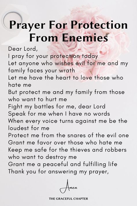 Prayers for Protection from enemies Leave It To God, Prayer For Enemies, Prayers For Protection, The Graceful Chapter, Prayer Strategies, Prayer For Guidance, Deliverance Prayers, Spiritual Warfare Prayers, Morning Prayer Quotes