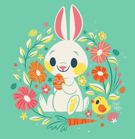 caley hicks - Happy Easter! Easter Illustration Design, Caley Hicks, Easter Drawings, Foto Cartoon, Easter Paintings, Easter Illustration, Happy Easter Everyone, Illustration Noel, Easter Egg Painting