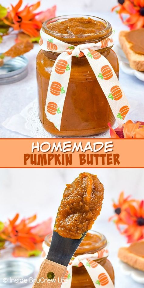 Homemade Pumpkin Butter, Pumpkin Butter Recipe, Yogurt Parfaits, Frozen Pumpkin, Pumpkin Pie Mix, Pumpkin Desserts, Flavored Butter, Pumpkin Butter, Coffee Cakes