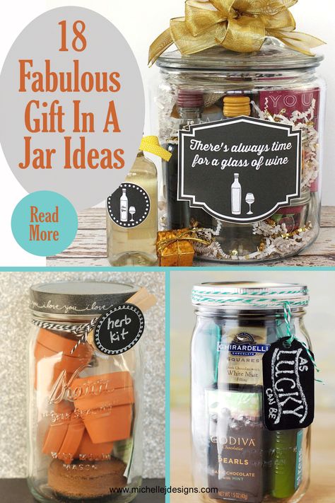 Mason Jar Birthday Gift, Fill Glass Jars Decorating Ideas, Large Mason Jar Ideas, Glass Jar Gift Ideas, Gift In A Jar Ideas, Jar Filler Ideas, Basket Raffle, Christmas Jar Gifts, Fall Jars