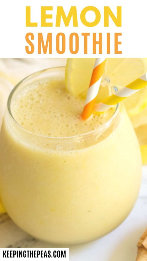 Lemon Smoothie Recipes, Lemon Smoothie, Fruit Smoothie Recipes Healthy, Smoothie Recipes Healthy Breakfast, Drink Recipes Nonalcoholic, Smoothie Drink Recipes, Tropical Smoothie, Healthy Drinks Smoothies, Mixed Drinks Recipes