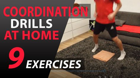 #SoccerDrills #CoordinationForChildren At Home Workouts, Health, Coordination Exercises, Exercise At Home, At Home, Train, 10 Things