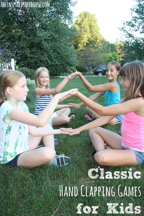 Who would have thought that hand clapping games could address so many different developmental skills at once!?  Bilateral coordination, memory and cognitive skills, and cooperative play are all packed into this fun childhood tradition! Have some fun strolling down memory lane with these fun songs! Hand Clapping Games, Clapping Games, Bilateral Coordination, Group Games For Kids, Au Pair, Group Games, Childrens Activities, Kids Hands, Craft Activities For Kids