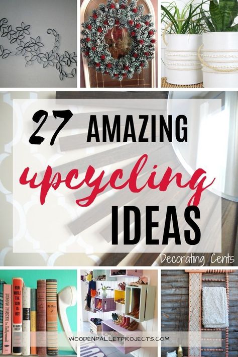 27 amazing upcycling ideas that are easy to make for everyone. Awesome simple crafts for home. Creative decor, storage and garden projects. #upcyclingideas  #DIYupcycling  #upcyclingprojects Upcycling, Upcycling Ideas Diy, Upcycle Home, Recycled House, Diy Recycled Projects, Crafts For Home, Upcycle Crafts Diy, Upcycled Projects, Upcycle Repurpose