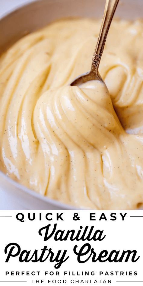 Pie, Custard Cake Filling, Odd Recipes, Vanilla Custard Cake, Vanilla Custard Recipe, Bavarian Cream Filling, Cream Filling Recipe, Cheesecake Bar, Donut Filling