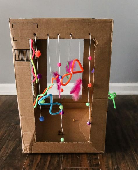 Katt Diy, Diy Karton, Katt Grejer, Chat Diy, Cardboard Cat House, Cardboard Cat, Homemade Cat Toys, Cat House Diy, Diy Cat Toys