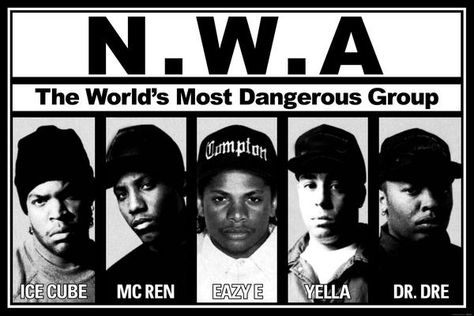 N.w.a Aesthetic, Nwa 90s, 90s Rappers Aesthetic, Mode Hip Hop, 90s Rappers, Arte Do Hip Hop, 90s Wallpaper, Outta Compton, Groups Poster