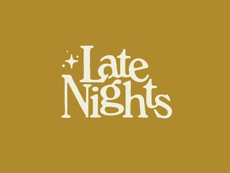 Late Nights by Jesse Bowser on Dribbble | late  late night  lettering  night  nights  serif  star  type  typography Space Theme Branding, Vintage Hand Lettering, Fun Logos, Typographie Logo, Logos Photography, Inspiration Typographie, Logos Vintage, Typographie Inspiration, Design Alphabet