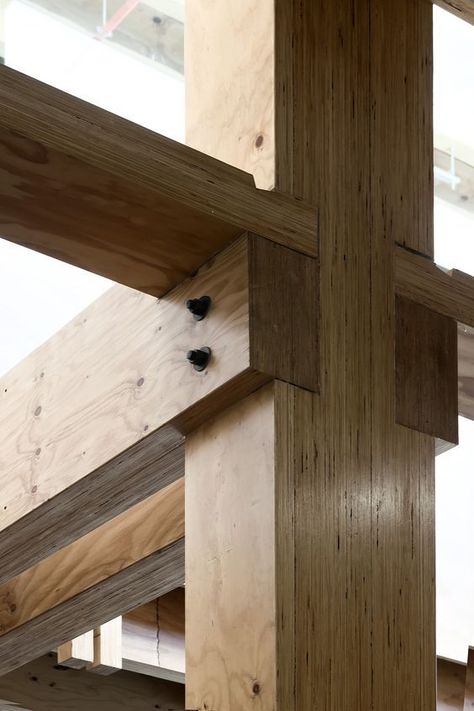 Timber Frame Joinery, Timber Architecture, Joinery Details, Wood Architecture, Wood Joints, Timber Structure, Timber Construction, International Design, Building A Shed