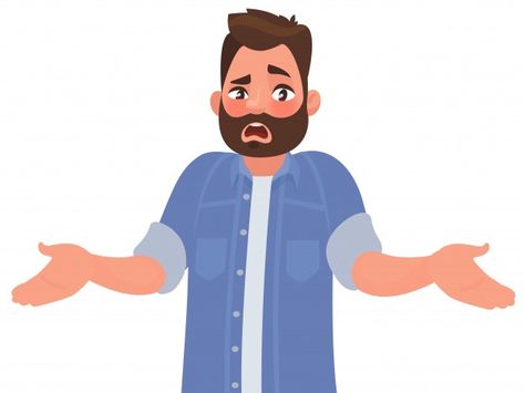 Bearded man emotionally spreads his hand... | Premium Vector #Freepik #vector #man #cartoon #hands #comic Print Advertising Design, Man Animation, Cartoon Mascot, Female Cartoon Characters, Outline Illustration, Man Vector, Man Illustration, Food Graphic Design, Bearded Man