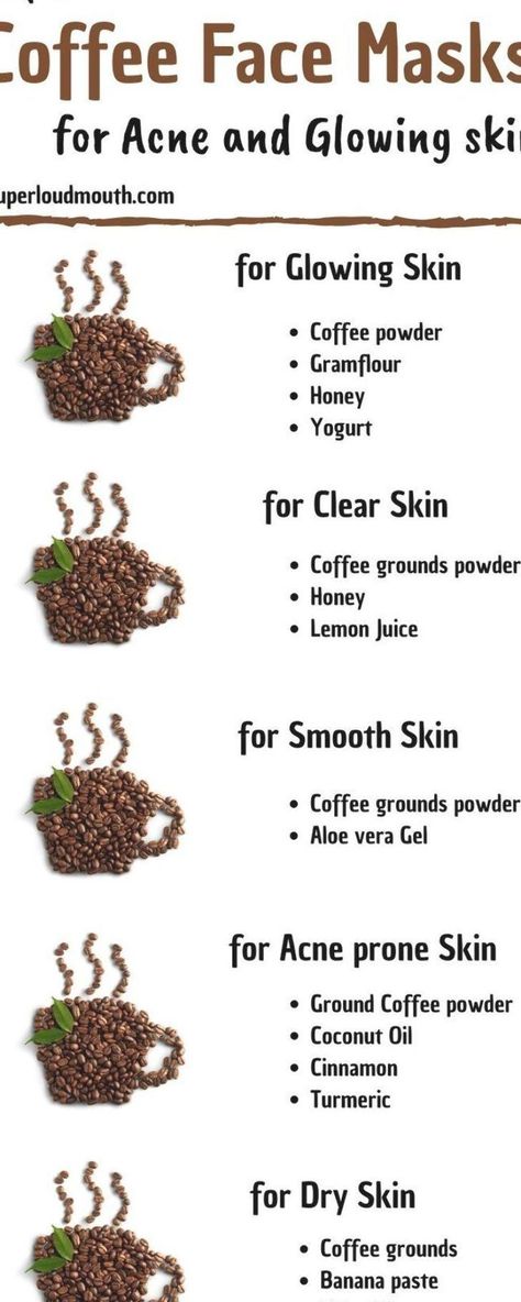 Diy coffee face mask recipes for glowing skinacneanti-aging and many more with natural and homemade organic ingredientsbenefits coffeefacemask Fair Glowing Skin, Healthy Hair And Skin, Nourish Yourself, Coffee Mask, Skin Care Ideas, Coffee Face Mask, Skin Face Mask, Clear Skin Face, Natural Anti Aging Skin Care