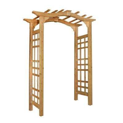 Westwood 86 in. x 47 in. Cedar Arbor Cedar Arbor, New England Arbors, Wood Arbor, Arbors Trellis, Garden Entrance, Garden Arbor, Wooden Pergola, Backyard Pergola, Garden Architecture