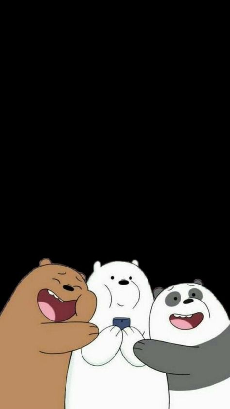 Three Pandas Cartoon Wallpaper, My Trio Panda, Bear Wallpaper Cute, Android Wallpaper Dark, Bear Bears, We Bare Bears Wallpapers, Iphone Wallpaper Fall, Three Bears, Girly Wall Art