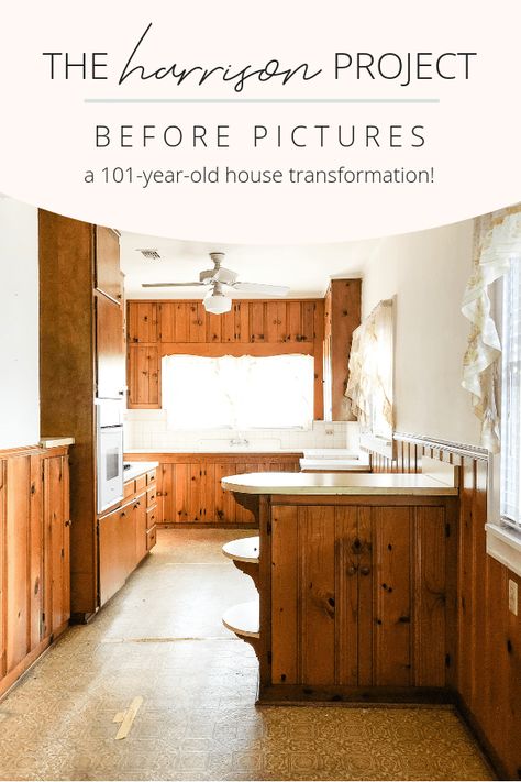 A 101-year-old house transformation! Before the flip process Small Old House Renovation, Old Home Remodel Before And After, Old Home Renovation, Old Houses Renovation, Home Remodel Before And After, House Before And After, Boho Gallery Wall, Old Home Remodel, 1970s Home