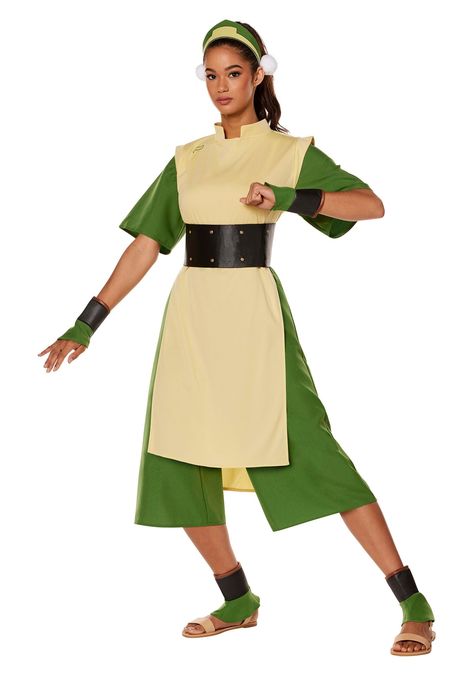 PRICES MAY VARY. Size: Small For fans of "Avatar: The Last Airbender," the tale of Toph Beifong is one of strength, spirit, and unparalleled Earthbending skill. Now, as the tides of time present a new era of fandom and cosplay, there's a golden chance for you to step into the shoes of this beloved character. Whether you're gearing up for a cosplay event, a themed party, or just looking to express your admiration, our Avatar the Last Airbender Adult Toph Costume is here to echo the unique essence