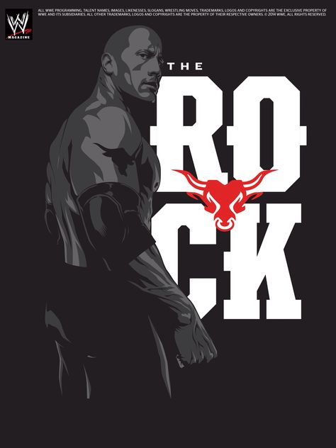 The Rock Wwe Wallpaper, Wwe Rock, The Rock Logo, The Rock Wwe, Wwe Magazine, Posters Diy, Celebrity People, Wwe The Rock, Comics Wallpaper