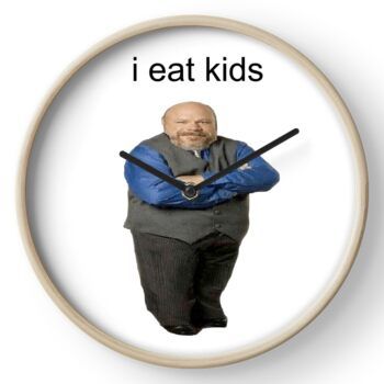 I Eat Kids Bertram, Silly Decor, I Eat Kids, Kids Wall Clock, Silly Kids, School Morning Routine, Clock For Kids, Warrior Cats Art, Silly Animals