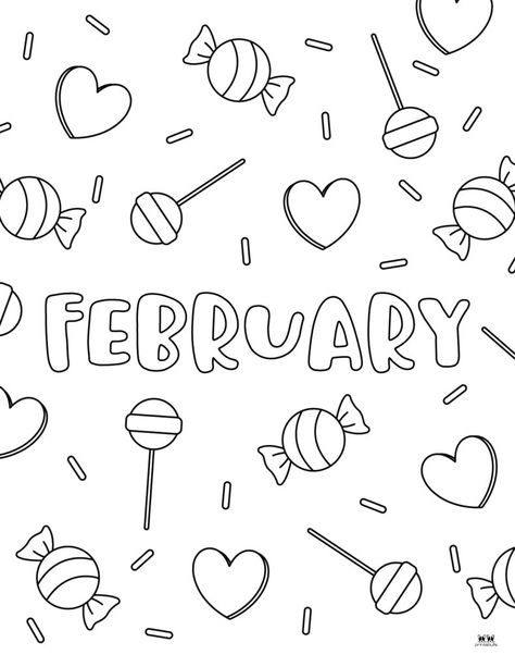 February Coloring Pages For Kids, Valentine Coloring Pages Free Printables For Kids, February Colouring Page, Cute Valentines Coloring Pages, Coloring Pages February, Months Coloring Pages, Valentines Colouring Pages, Valentines Day Crafts For Kids Classroom Free Printable, February White Board Ideas