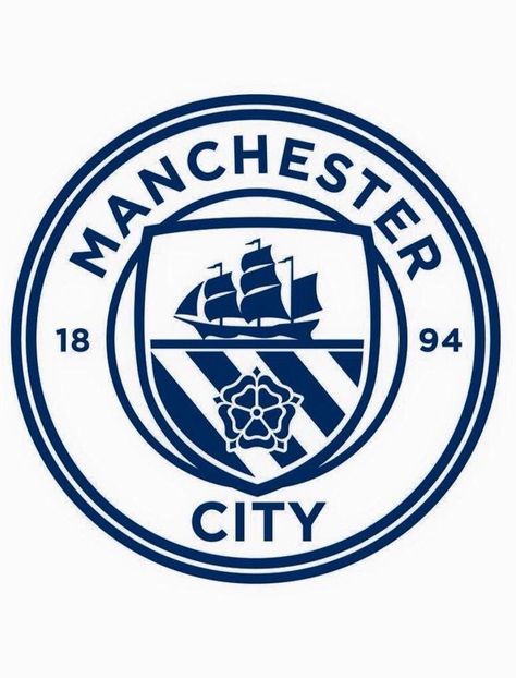 Man City crest. Dortmund, Borussia Dortmund, Man City Logo, Man City Badge, Manchester City Logo, Bayer Munich, Football Logo Design, Manchester City Wallpaper, Logo Outline