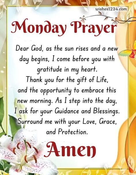 Monday Motivations and blessings to inspire your Week Monday Quotes Motivational, Monday Prayers And Blessings, Monday Blessings Scriptures, New Week Blessings, Monday Blessings New Week, New Week Prayer, Monday Prayers, Good Morning Monday Blessings, Monday Morning Greetings