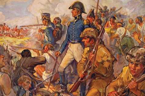 battle of new orleans--correcting myths Napoleonic Wars, Battle Of New Orleans, New Orleans History, Louisiana History, American Colonies, Andrew Jackson, Today In History, Kingdom Of Great Britain, Military Heroes