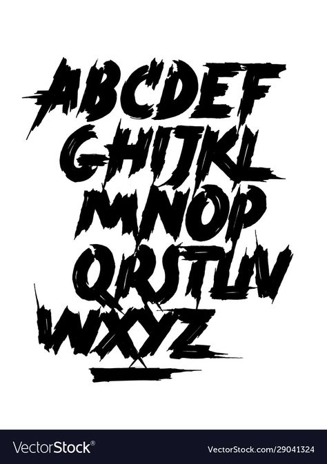 Brush Font Alphabet, Cool Fonts Alphabet, Fancy Fonts Alphabet, Letras Cool, Font Love, Alphabet Graffiti, Calligraphy Hand Lettering, Comic Font, Display Lettering