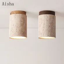 Japanese-style wabi-sabi LED Pendant Light Natural Travertine Hanging Chandelier Designer Retro Home Restaurant Bar Bedside Lamp - AliExpress Rumpus Room, Kitchen Surface, Stone Lamp, Marble Lamp, Flush Mount Ceiling Light Fixtures, Retro Yellow, Bathroom Ceiling Light, Bathroom Ceiling, Hanging Chandelier