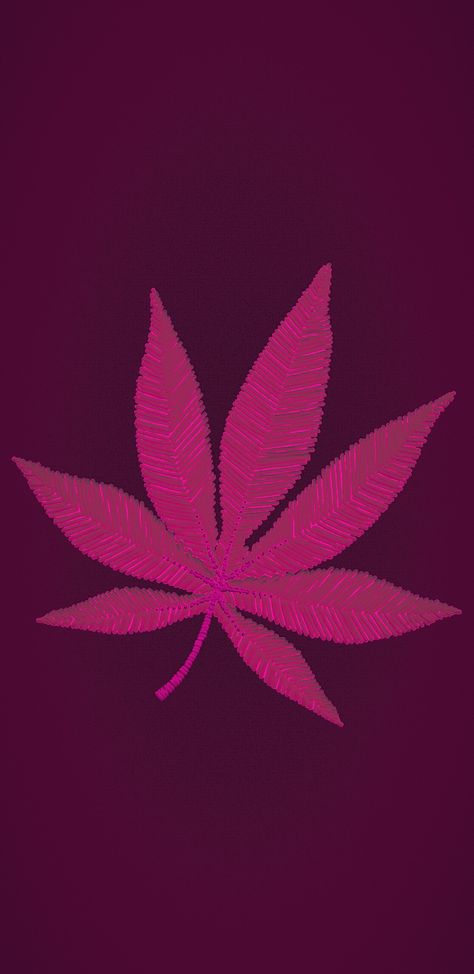 Pink pot leaf centered on dark pink grainy background Cannibis Plant Aesthetic, Puff Puff Pass Wallpaper, Sick Wallpapers Aesthetic, Life Quotes Wallpaper, Trippy Iphone Wallpaper, Sharpie Tattoos, Pretty Pens, Iphone Lockscreen Wallpaper, Hello Kit