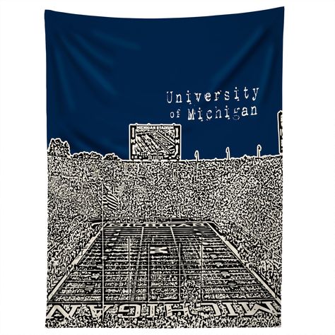 University Of Michigan Navy Tapestry Bird Ave Shabby Chic Furniture, Dorm Room Bedding, Dorm Room Furniture, University Of Michigan, Boho Chic Furniture, Boys Room Decor, Room Accessories, Deny Designs, Boho Chic Decor