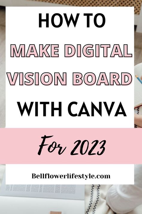 How To Create a Digital Vision Board with Canva Digital Dream Board, Success Vision Board, School Achievement, Vision Board Themes, Creative Vision Boards, Online Vision Board, Vision Board Workshop, Free Vision Board, Work Vision Board