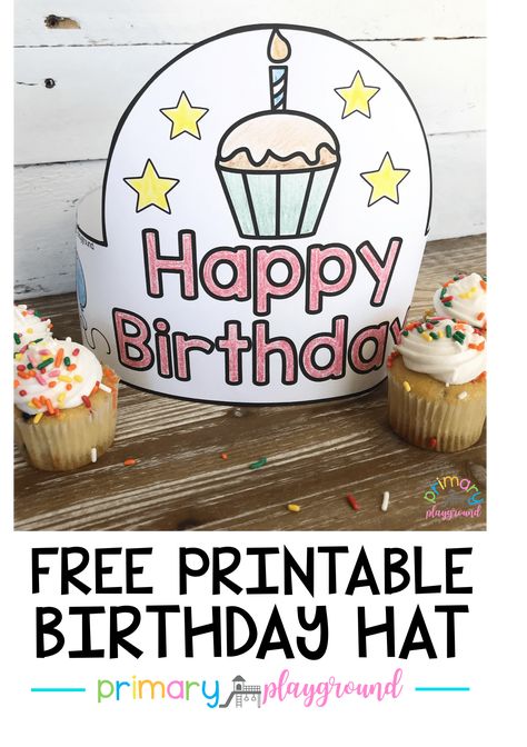 Free Printable Birthday Hat #kindergarten #birthday #preschool Organisation, Celebrating Birthdays In Preschool, Kindergarten Birthday, Preschool Birthday, Class Birthdays, Student Birthdays, Classroom Birthday, Birthday Activities, Scavenger Hunts
