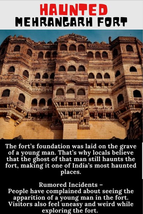 Haunted Places In India, Real Horror Stories, Places To Read, Types Of Ghosts, Short Scary Stories, Real Ghost Stories, Mehrangarh Fort, Real Horror, Creepy Places