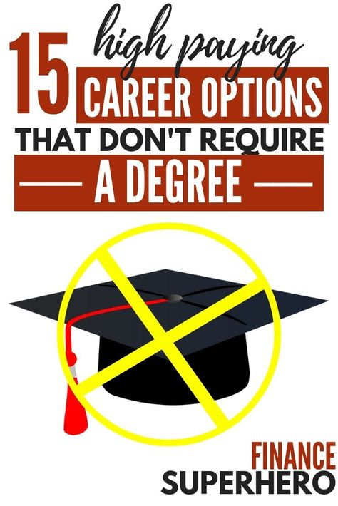 Looking for the best good paying jobs without a degree? This list of 15 careers that don't require a degree is a great place to start. These jobs are in demand, pay well, provide great benefits, and you can start on many of them through on the job training and support. #highpayingjobs #makemoney #jobswithoutadegree #highschooljobs Careers Without A Degree, On The Job Training, High School Jobs, Jobs Without A Degree, Career Ideas, Good Paying Jobs, Jobs For Women, Trade School, Job Ideas