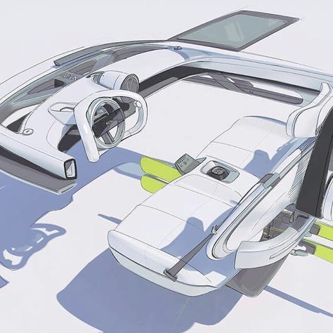 Car Aesthetic Inside, Aesthetic Inside Car, Inside Car Ideas, Inside The Car Aesthetic, Concept Car Interior, Electric Car Concept, Interior Sketches, Car Interior Sketch, All Electric Cars